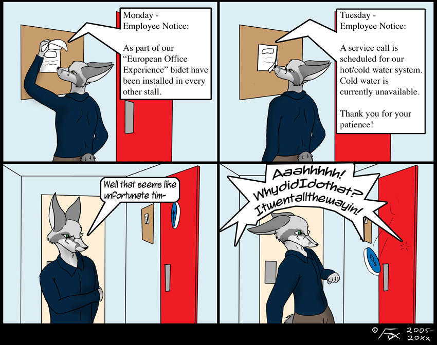 In a world where almost everybody has a tail, bidet are even more useful!